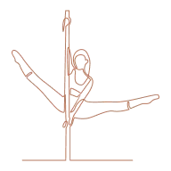 Illustration line art figure bras levé, attitude confiante – style épuré