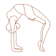 Illustration line art pole dancer en grand écart vertical – style minimaliste